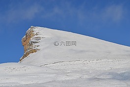 山,景觀,冬季