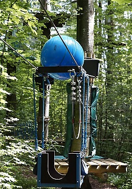 爬,高空绳索课程,登山森林