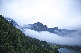 瑞士,阿尔卑斯,阴天