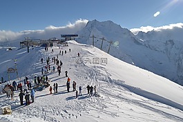 山,冬季,dombay