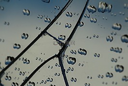 玻璃,雨,滴