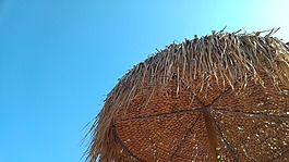 沙灘傘,海灘,天空