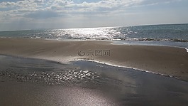 海,海灘,砂