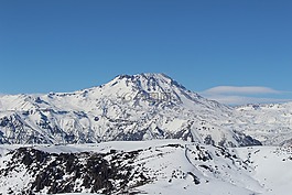 火山,雪,景观