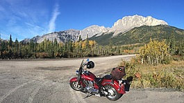 山,摩托車,夏天