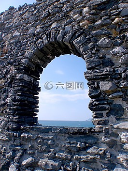 波尔图 venere,castello 多里亚,墙