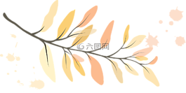 葉,葉子,枝杈