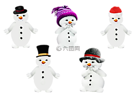 雪人,冬天,孤立