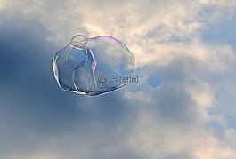 肥皂泡沫,天空,閃光