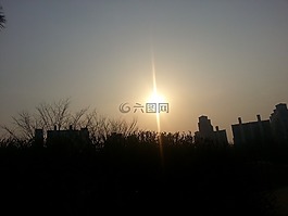 發(fā)光,日落,在晚上