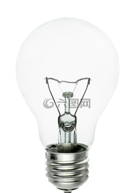 燈泡,孤立,透明