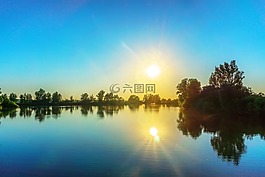 湖,水,樹木