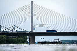 橋,船舶,河
