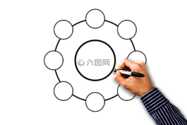 网络,手,给