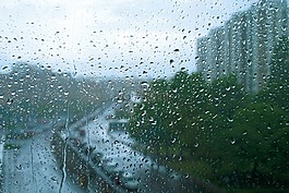 雨,窗口,下降