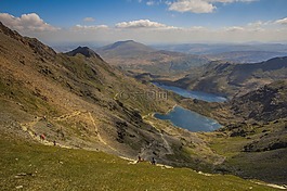 湖,展望,山