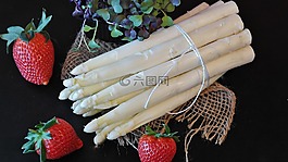 蘆筍,草莓,春天