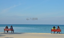 公園,長凳,座位