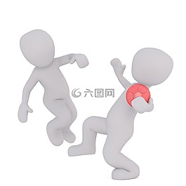 白人男性,3d模型,孤立