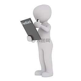 反饋,白人男性,3d模型