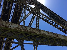 橋,藍(lán)色,天空