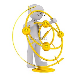 傳真,白人男性,3d模型