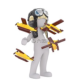 傳真,白人男性,3d模型