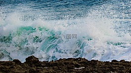 波,砸,巖質(zhì)海岸