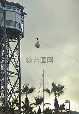 吊車,擦窗機,塔