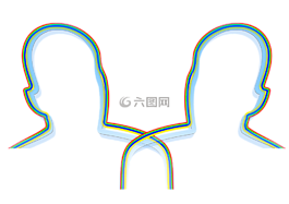 剪影,面,男子