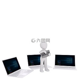 傳真,白人男性,3d模型