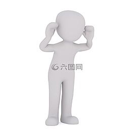 传真,白人男性,3d模型