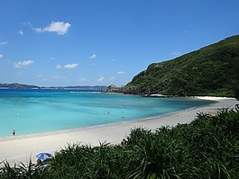 海,海灘,藍(lán)色的天空