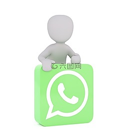 whatsapp,白人男性,3d模型