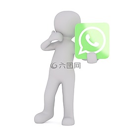 whatsapp,白人男性,3d模型