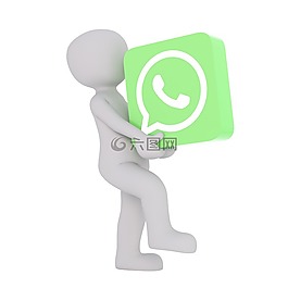 whatsapp,白人男性,3d模型