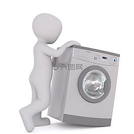 清洗機(jī),白人男性,3d模型