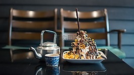 冰,甜點心,小吃