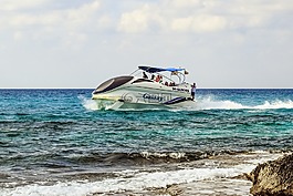 高速船,海,波