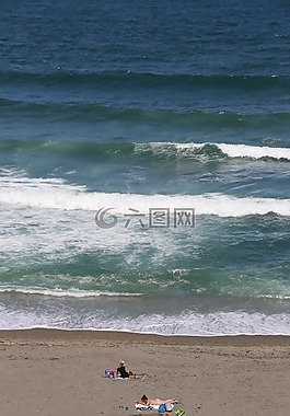 海灘,人民,假日