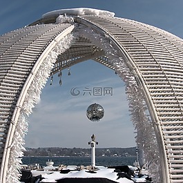 架構(gòu),全景,冬天