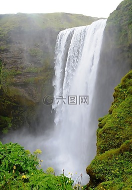 的skogarfoss,瀑布,冰岛