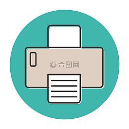 打印機,圖標,計算機