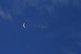 新月,月亮,薄