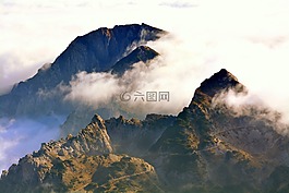 山,云,景觀