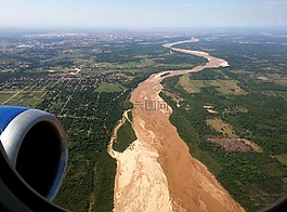 飛機(jī),河,沙