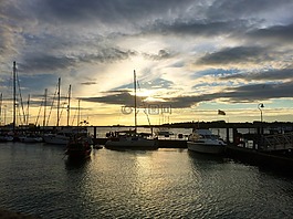 天空,游艇,海洋