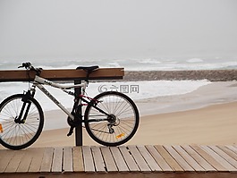 葡萄牙,海灘,自行車