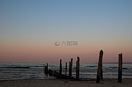 波羅的海,日落,abendstimmung