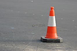 警告,錐,橙色